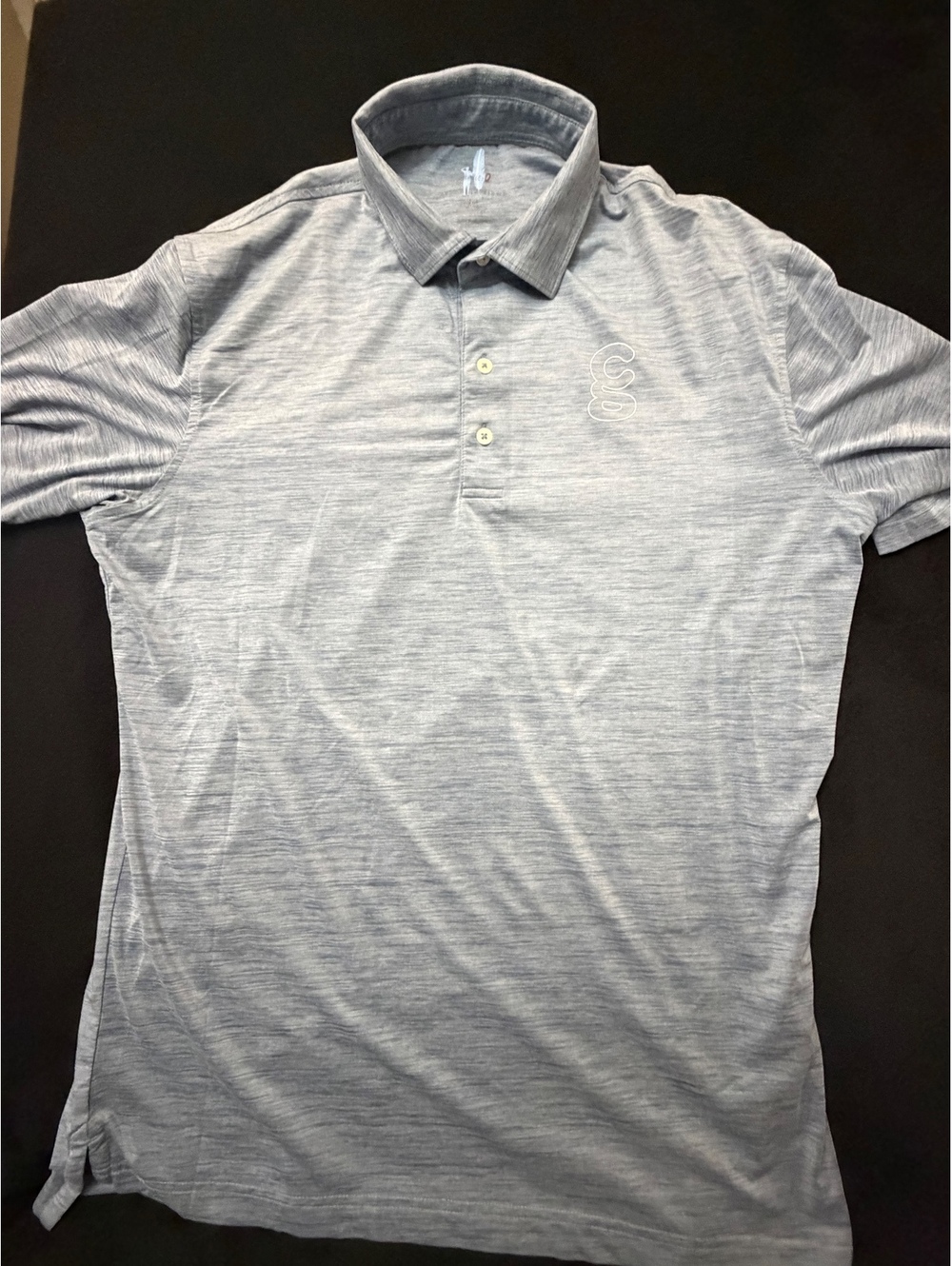 Johnnie-O Feather Light Men's Polo Shirt Medium Heather Gray